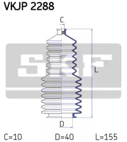Гофрированный кожух / прокладки SKF для RENAULT RAPID Фургон (F40_, G40_) 1.4 (F402)